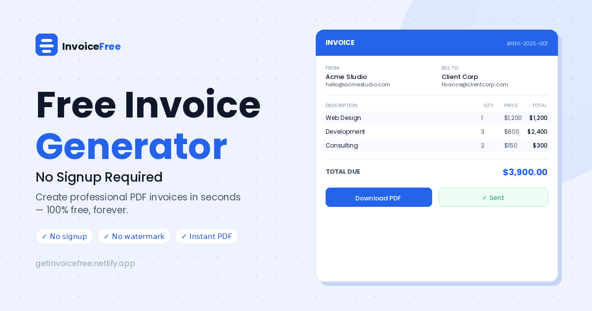 InvoiceFree Screenshot